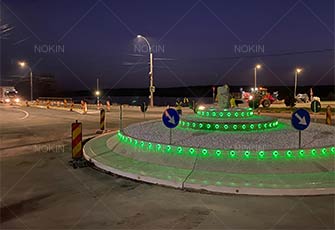 solar road marker in Romania