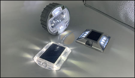 tachas solares aluminio led