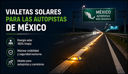 Vialetas solares para las autopistas de México