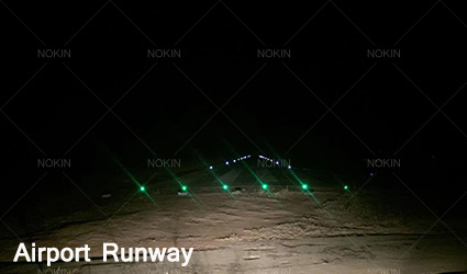 solar road stud in airport
